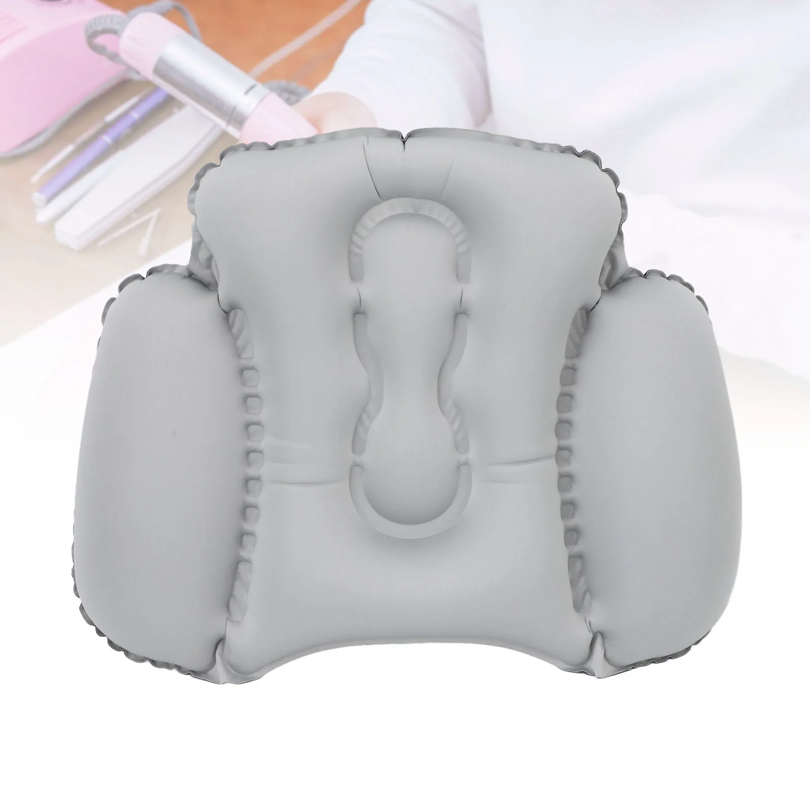 

Inflatable Lumbar Pillow Skid Resistant Leakproof Self Inflating Ergonomic Soft Inflatable Back Pillow for Nail Art