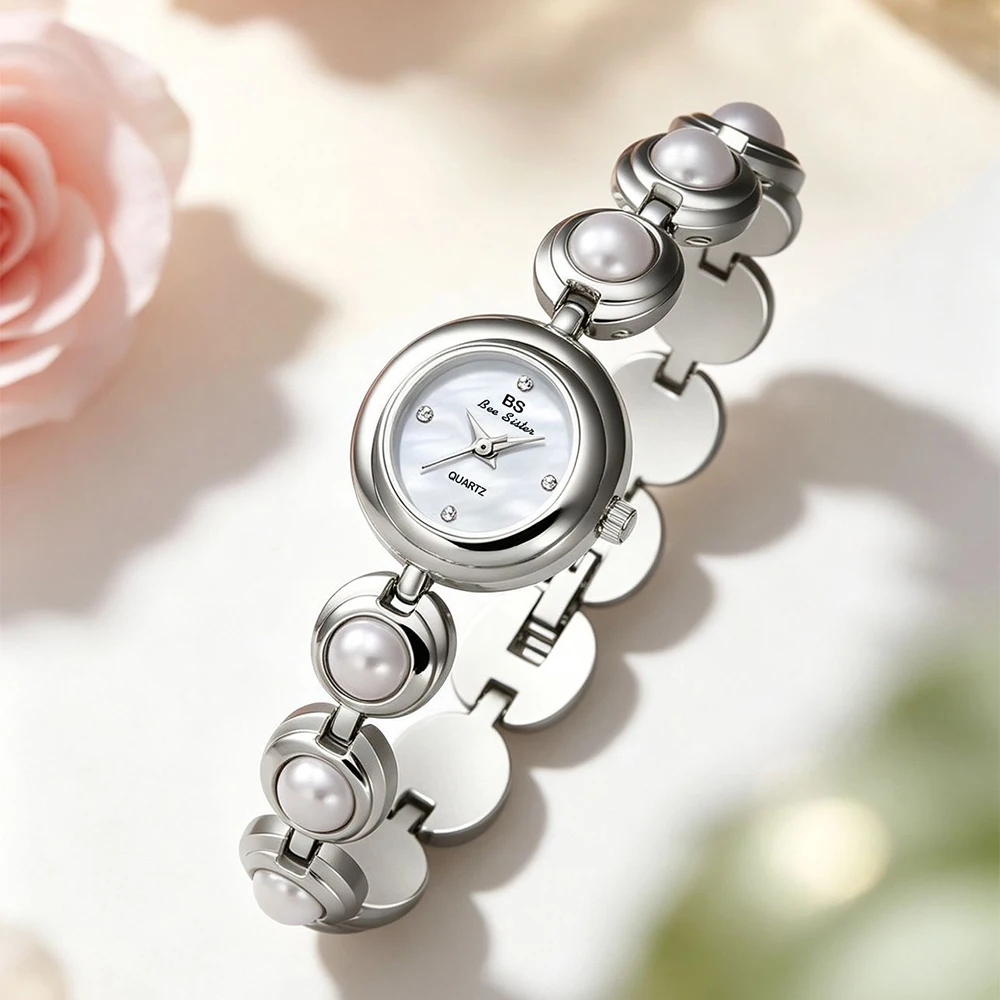 

BS Luxury Women's Quartz Wristwatch reloj mujer Affordable Elegant Imitation Pearl Watch New Women's watch часы женские наручные