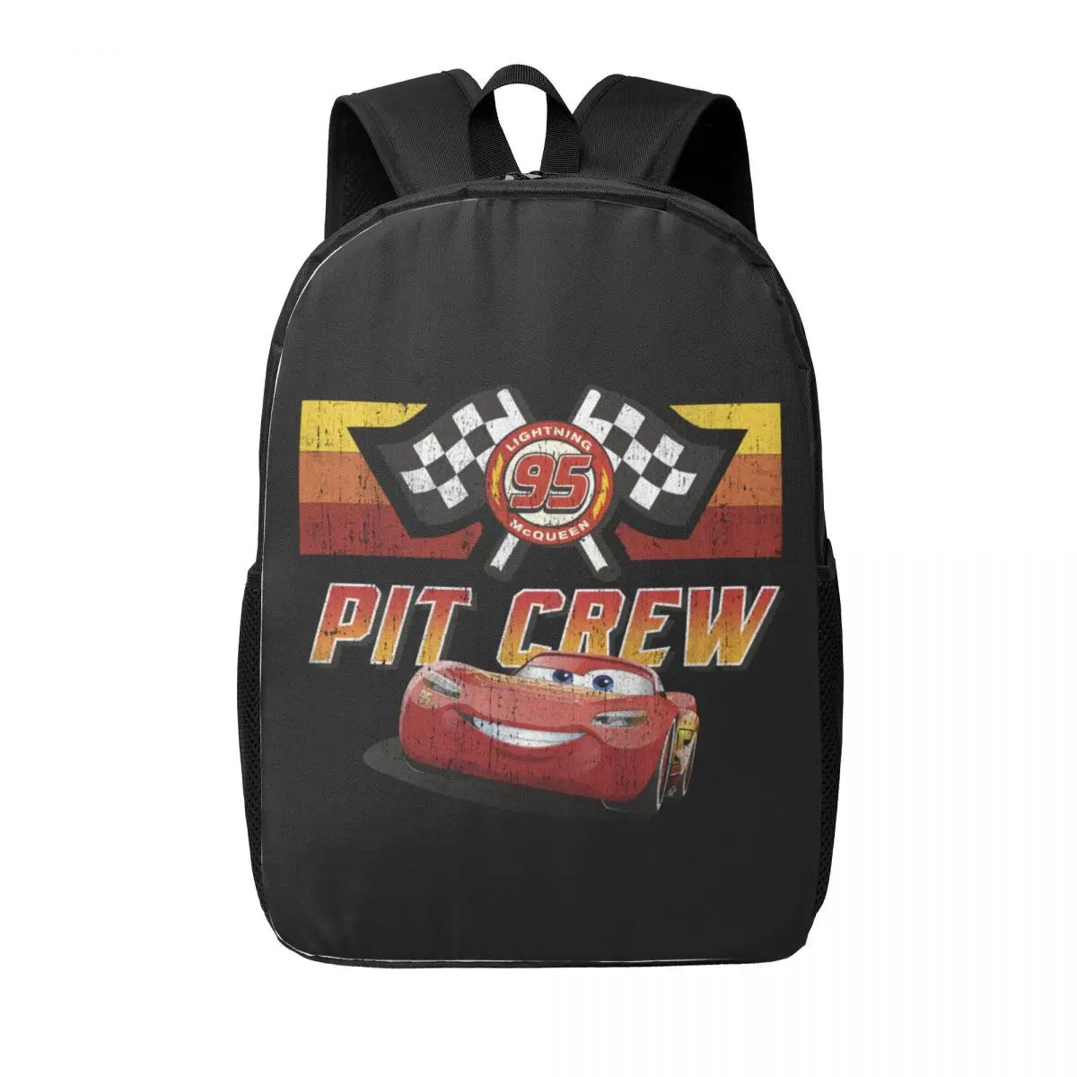 Custom Lightning McQueen Pit Crew Laptop Backpack Men Women Casual Bookbag for School College Student Bags