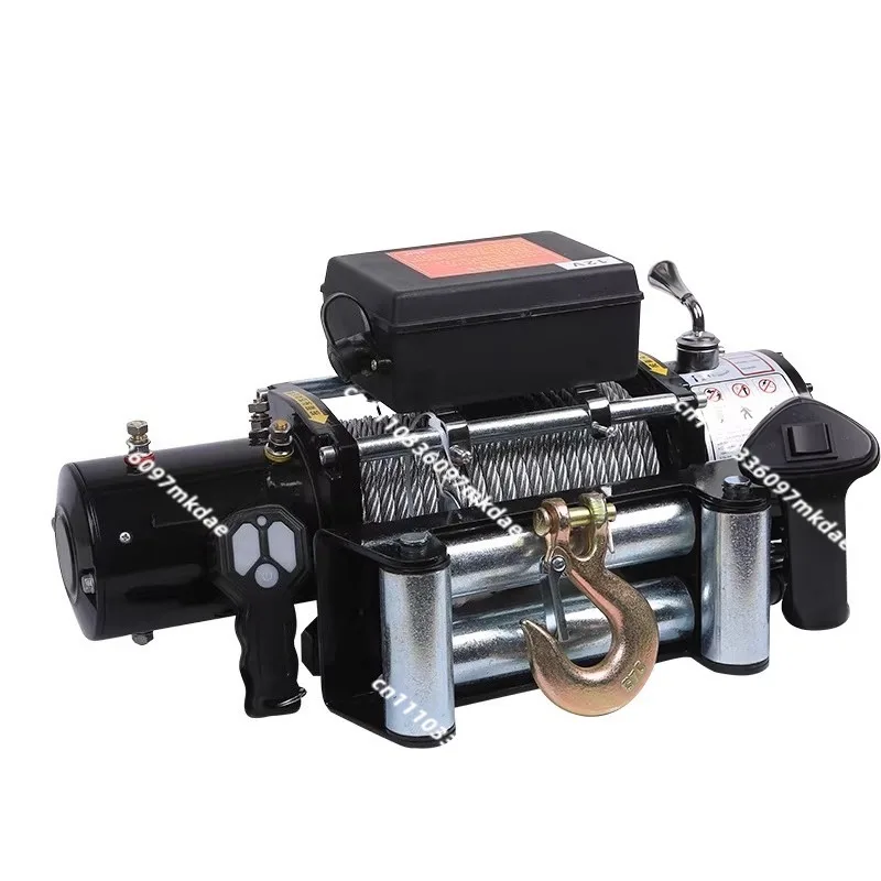 Electric winch 12V off-road vehicle self-rescue 24V small crane, truck electric hoist 3 tons car lifting winch