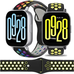 Silicone 22mm Strap For Xiaomi Redmi Watch 5 active/5 Lite Soft Ventilate Sports Bracelet For Redmi Watch 3 Active/3 Lite Band