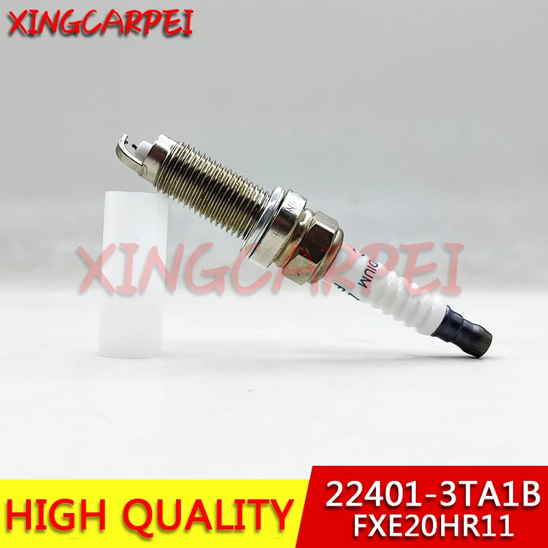 4PCS 22401-3TA1b FXE20HE11C Dual Iridium Spark Plug For NISSAN QASHQAI CUBE (Z11) 0242135531 VR7TII35U Auto Part