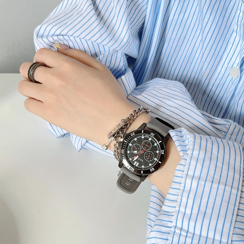 Роскошные красивые мужские кварцевые часы Элегантная женская модная тенденция Простые немеханические автоматические водонепроницаемые часы Подарок на день рождения