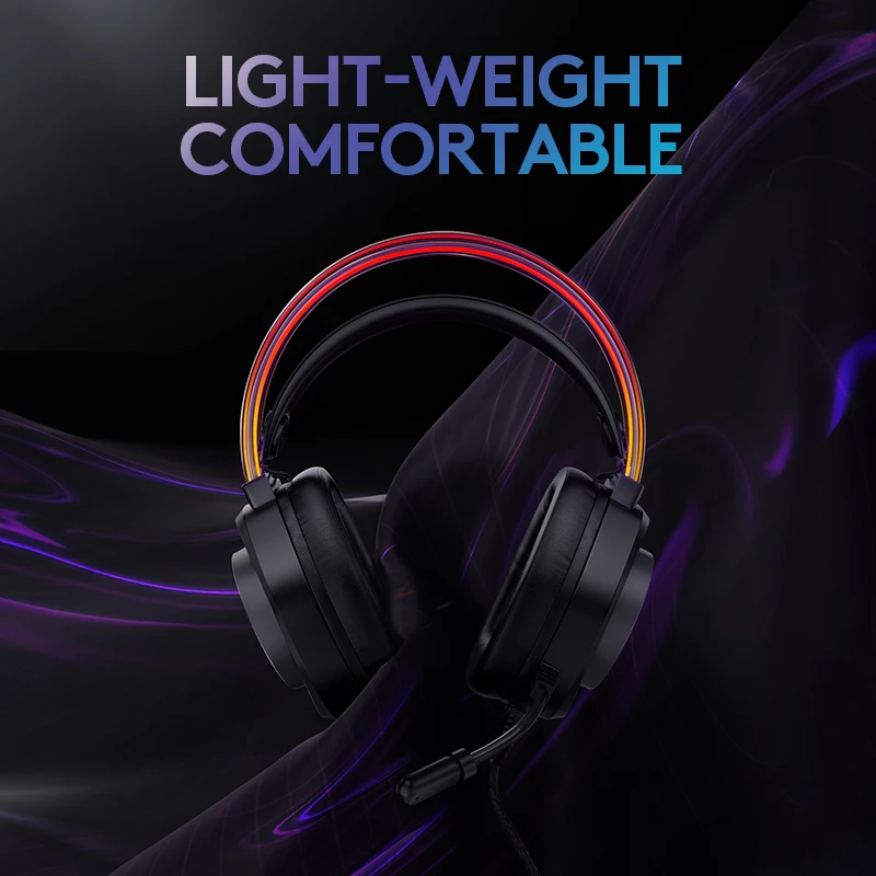 HAVIT H2016d RGB Tai Nghe Chơi Game Có Mic Có Dây 3.5Mm Tai Nghe Game Thủ Overear Âm Thanh Vòm Cho Máy Tính PS4 PS5 Xbox công Tắc Laptop