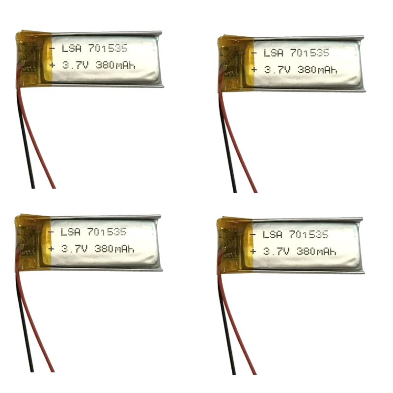 701535 3.7V 380mAh new Polymer Lithium Rechargeable Battery for Bluetooth Headset Dog Training Device Credit Card Machine