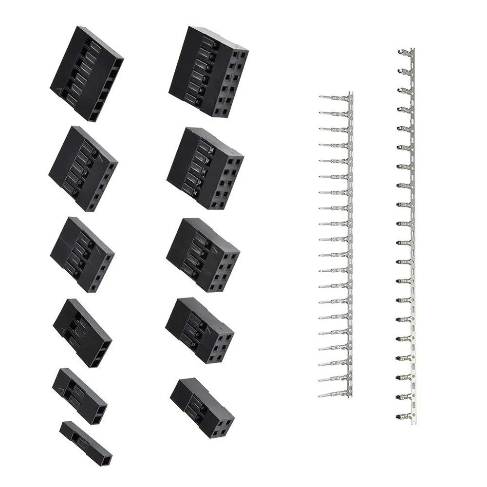 620pcs Dupont Connector 2.54mm,Dupont Cable Jumper Wire Pin Header Housing Kit,Male Crimp Pins+Female Pin Terminal Connector