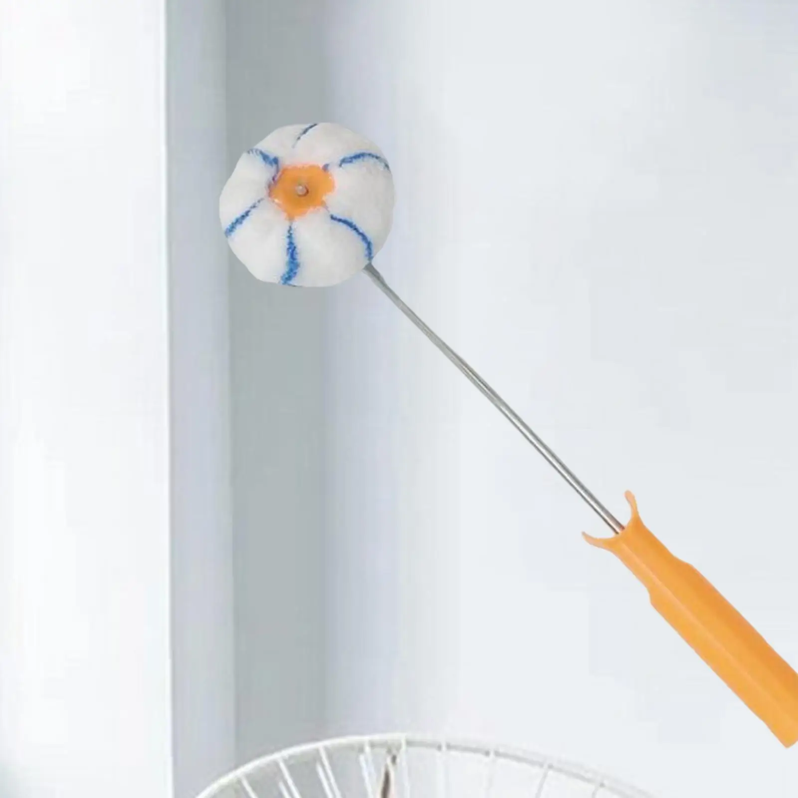 

4-дюймовый угловой валик для покраски, 17,3 дюйма в длину, профессиональный, универсальный, для труднодоступных мест, легкий, с круглым рукавом