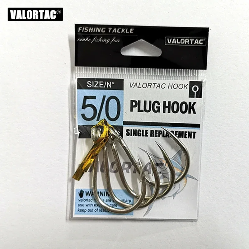 treble hook replacement single hook for lure, alloy anti rust coating, barbed sea water fishhooks for surf fishing