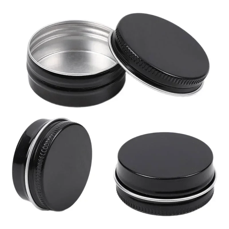 50pcs/lot Screw Thread Aluminum Box 15g Empty Tin Jar Candle Jars Round Sample Pot For Face Cream Lip Balm Cosmetic Containers