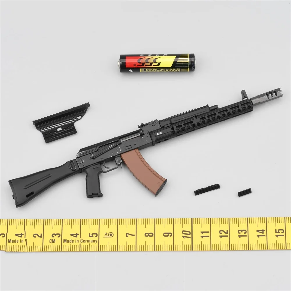 Easy&Simple ES 26067R The Russian Action Figure Unit Main Toys Weapon Model AK74M Clips with Sling PVC Material For 12" Doll 1/6