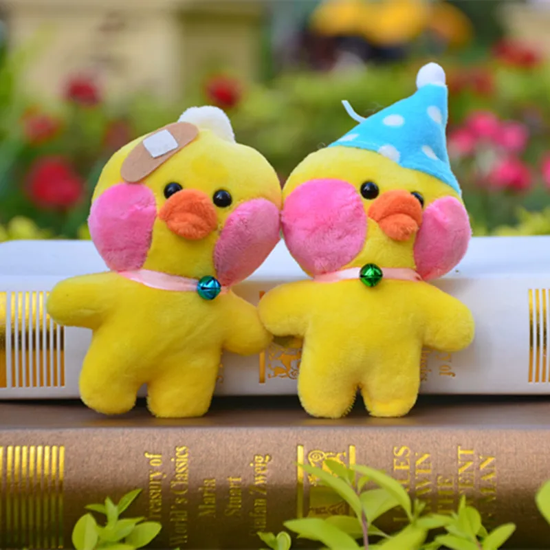 12cm coreano hialurônico patos ácido boneca pato pingente de pelúcia animais de pelúcia brinquedos macios lalafanfan pato chaveiro presentes de aniversário crianças