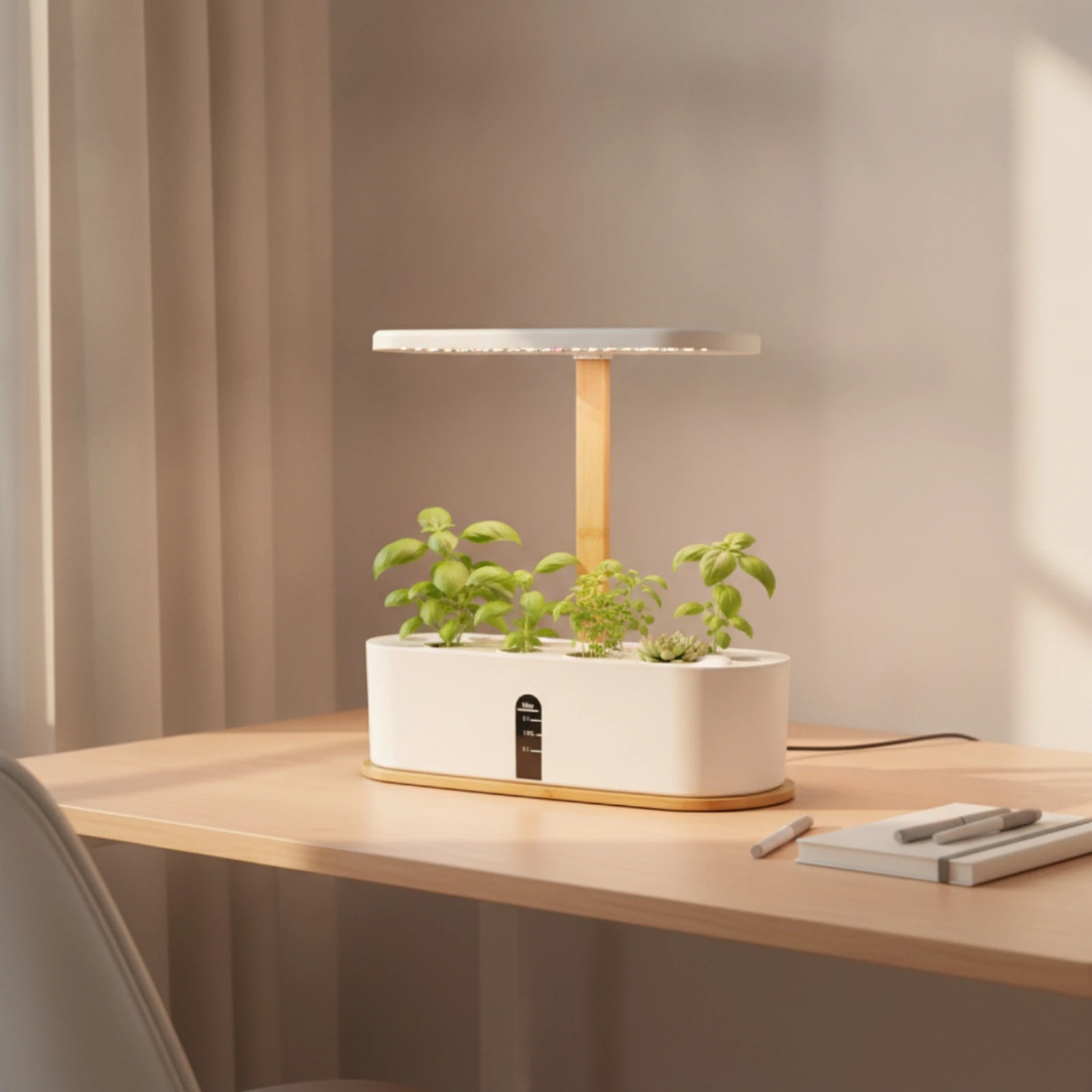 Hydroponic Planter with LED Grow Illumination areaSaving Indoor Hydroponic Garden Indoor Garden with LED Grow Light Fresh Slim view 3