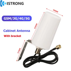 Antena blanca GSM/3G/4G/5G, amplificador de alta ganancia de 10dBi, amplificador de señal Omni impermeable para exteriores de 600-6000M para gabinete/pila de carga