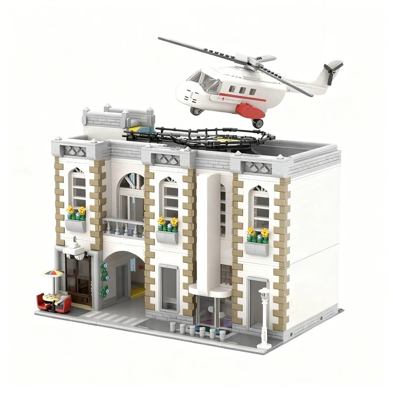 4011pcs MOC Modular Buildings Modular Hospital Model Building Blocks Christmas Gifts Toy Birthday 3D Assemble Idea Education