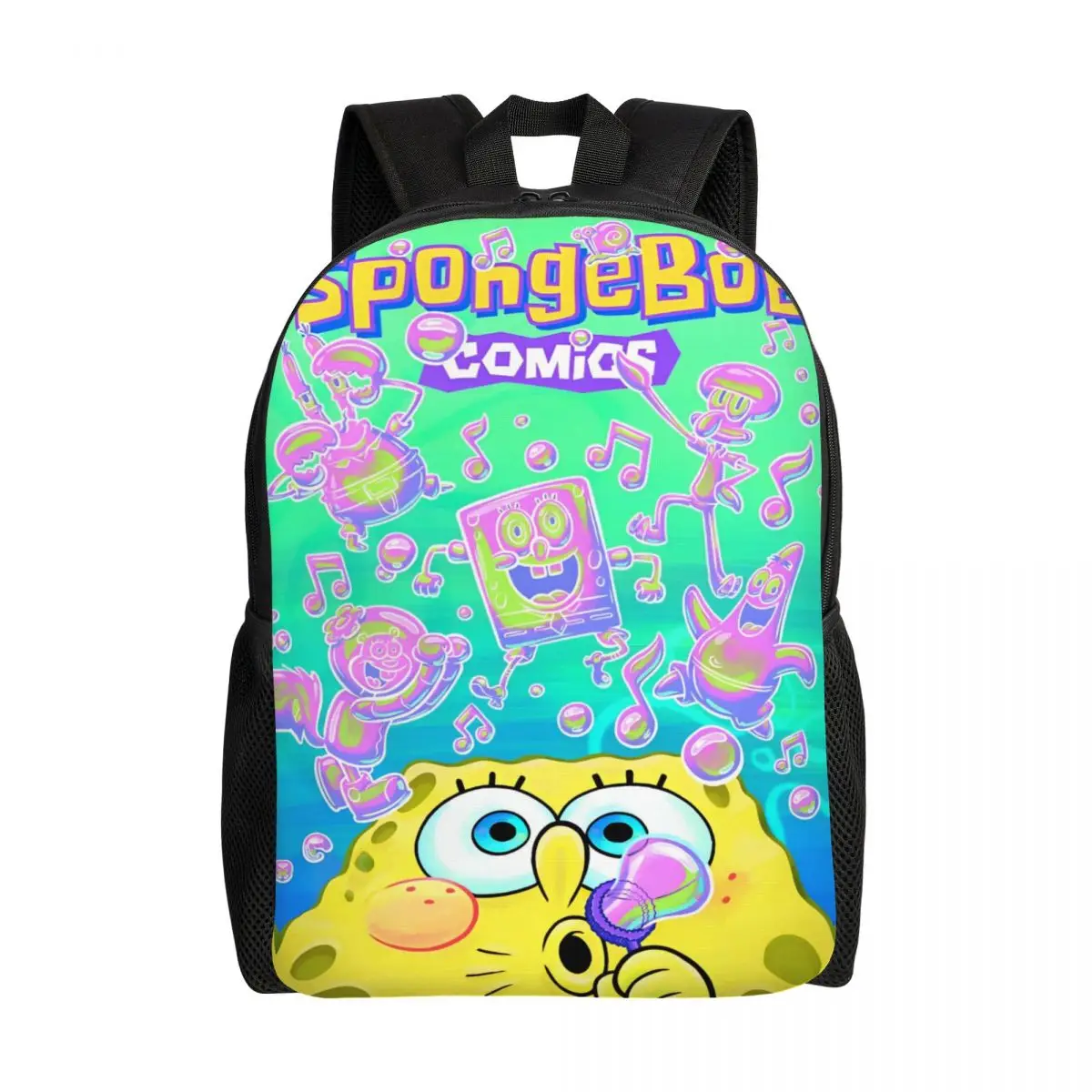 

SpongeBobed Comic Cartoon Anime Backpack for Kids Girls Boys Lightweight School Bag for Toddlers Kindergarten