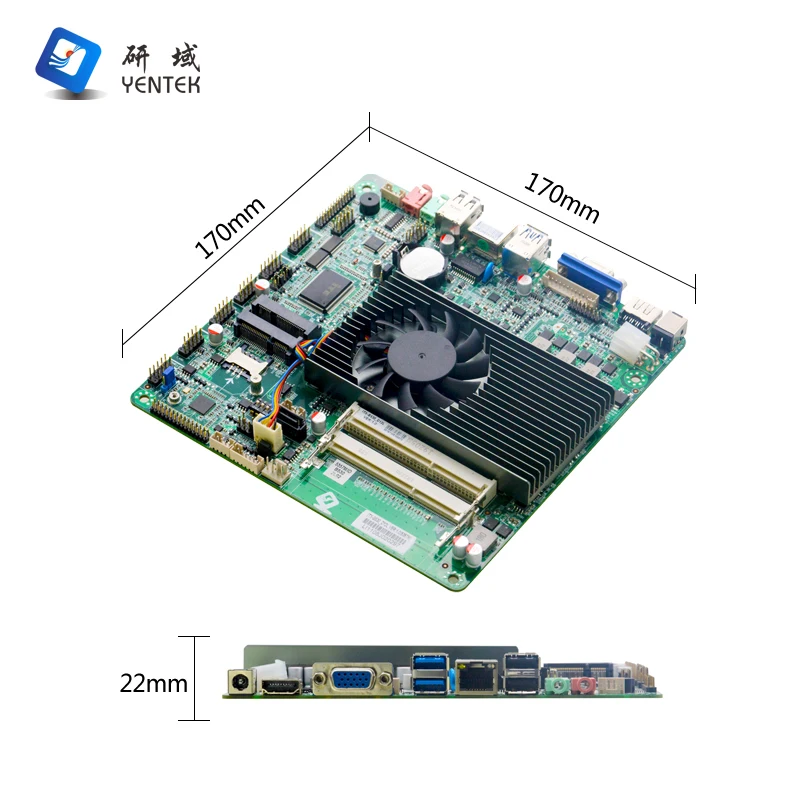 لوحة أم Itx رفيعة AMD A6 5345M من المصنع ثنائي القناة DDR3 SATA3.0 VGA HD LAN 2 COM لوحة أم صناعية صغيرة Itx