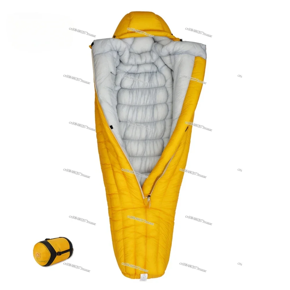 Ultralight adult sleeping bag, 800FP, 10D, 7D down, ideal for travelers engaged in backpacking, camping and hiking activities