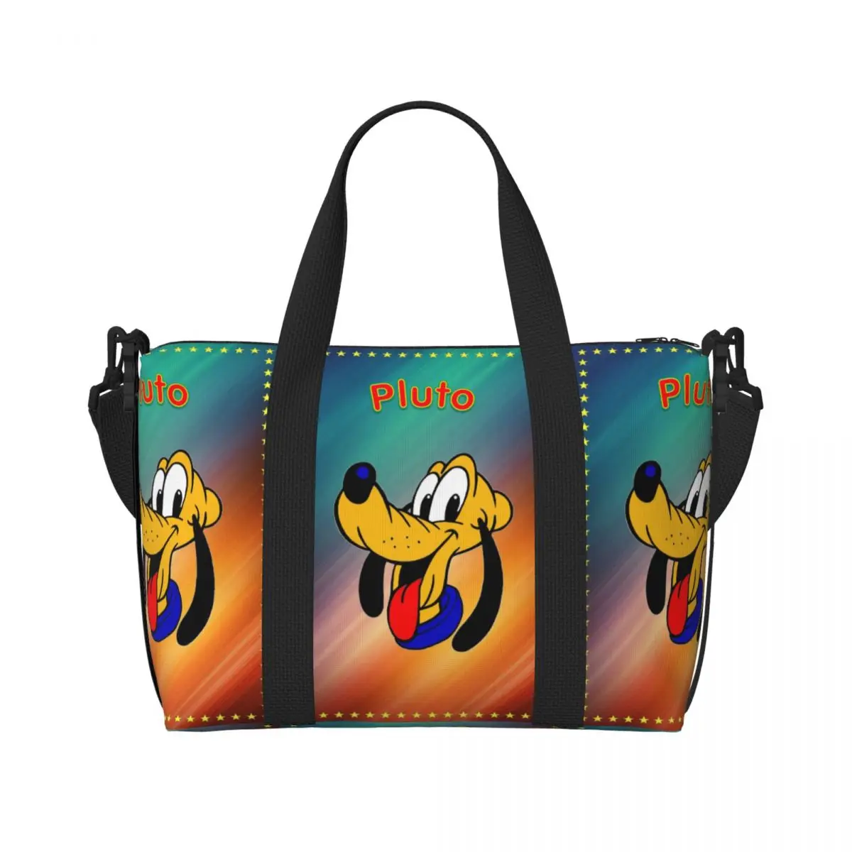 

Custom Large P-Pluto Cartoon Tote Bag Women Shoulder Shopping Gym Beach Travel Bag