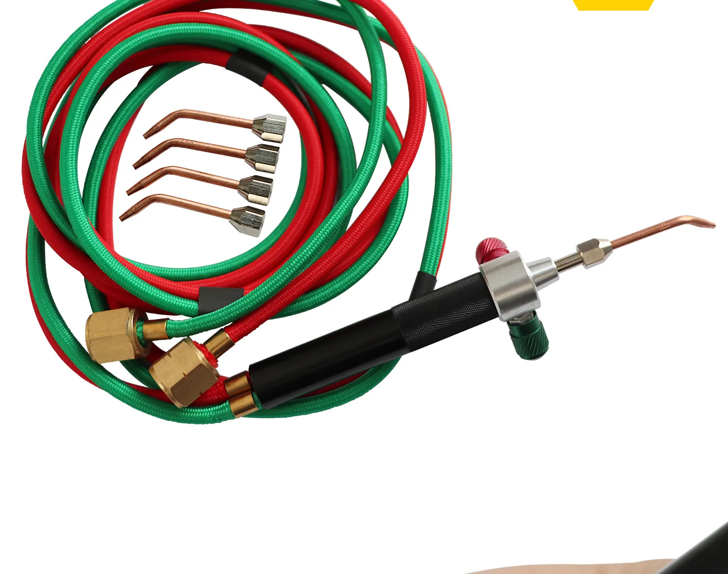 Micro Mini Gas Torch for Jewelry Welding and Soldering Kit with 5 Weld Tips for Oxygen Cylinders and Hoses (Acetylene)