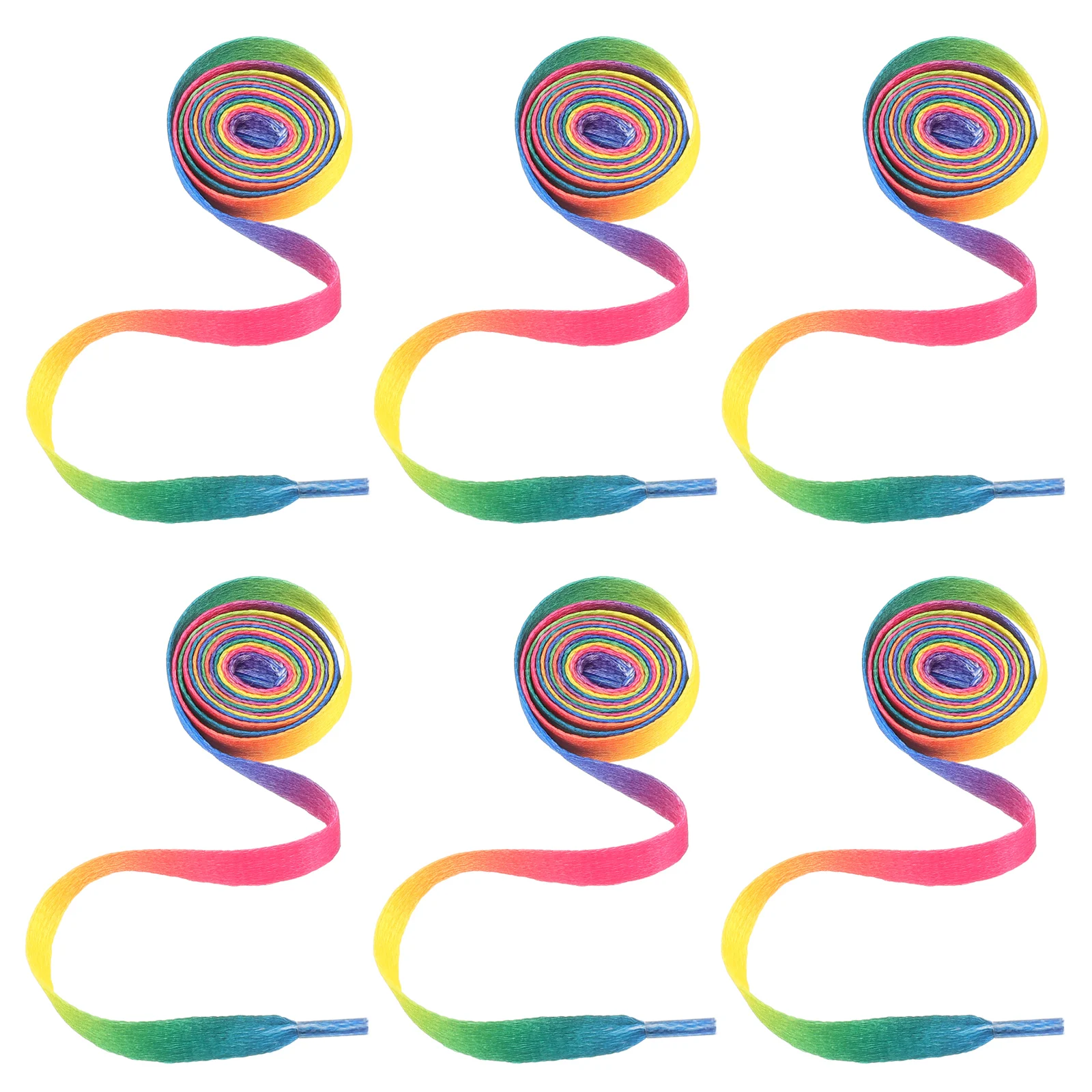 

Rainbow Shoelaces for Sneakers Polyester Cotton Blend Durable Laces Fun Shoe String DIY Projects Accessories