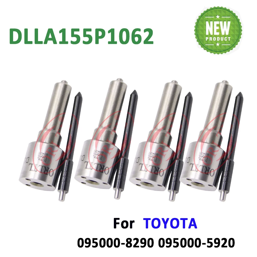 4 PCS New Diesel Nozzle DLLA155P1062 Common Rail Injector DLLA 155 P 1062 For Toyota Hilux 095000-8650 Injector