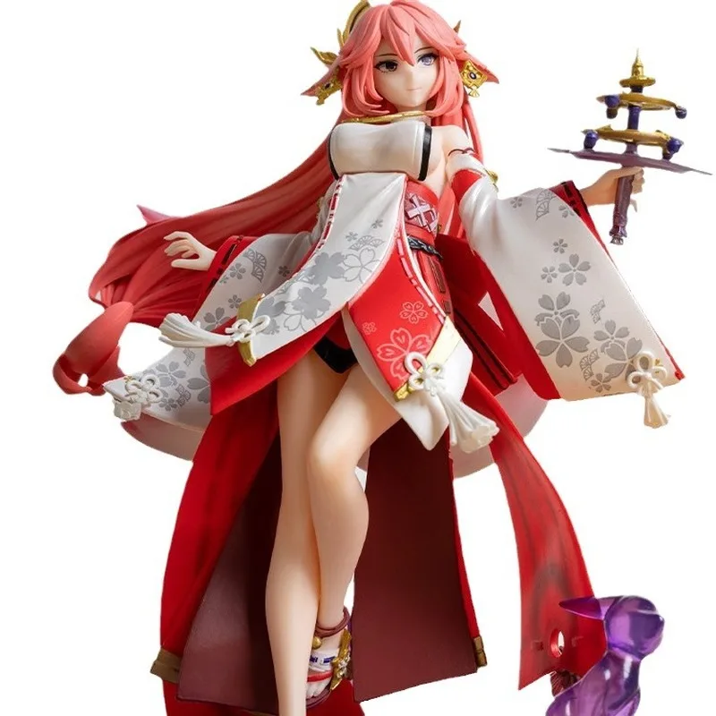 

24cm Genshin Impact Figure Yae Miko Anime Figures Girl Figurine PVC Statue Model Collection Toys Room Decoration Dolls