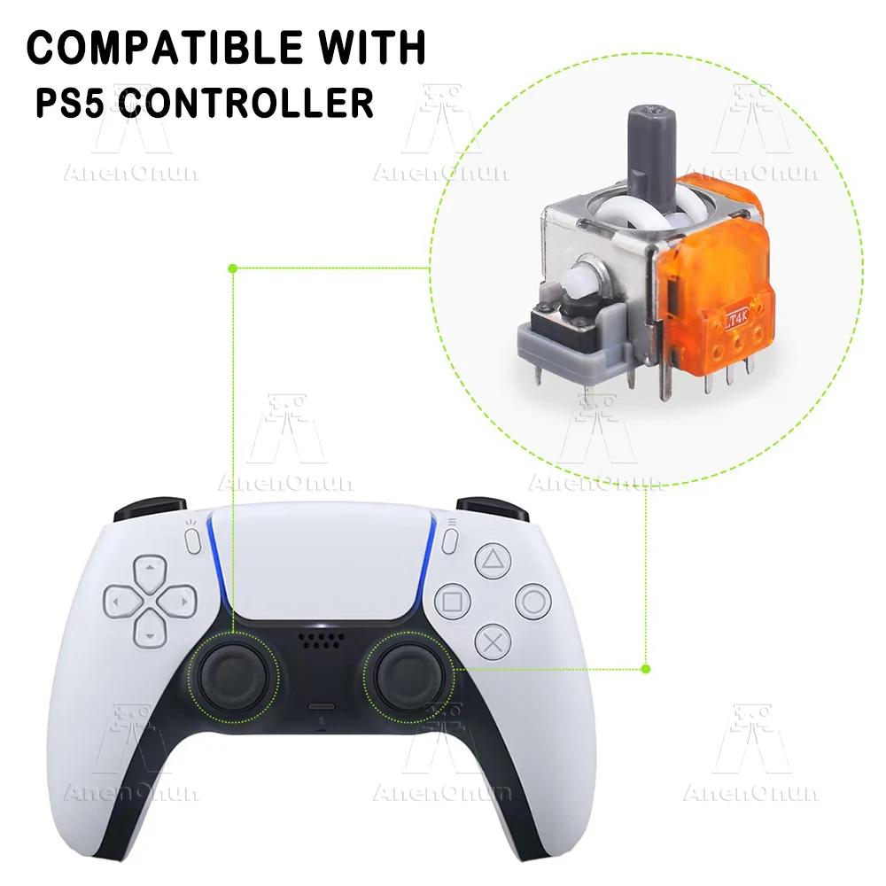 PS5 TMR عصا التحكم الكهرومغناطيسية عالية الدقة عصا التحكم في الألعاب لا الانجراف ثلاثية الأبعاد وحدة الاستشعار التناظرية ترقية استبدال أجزاء