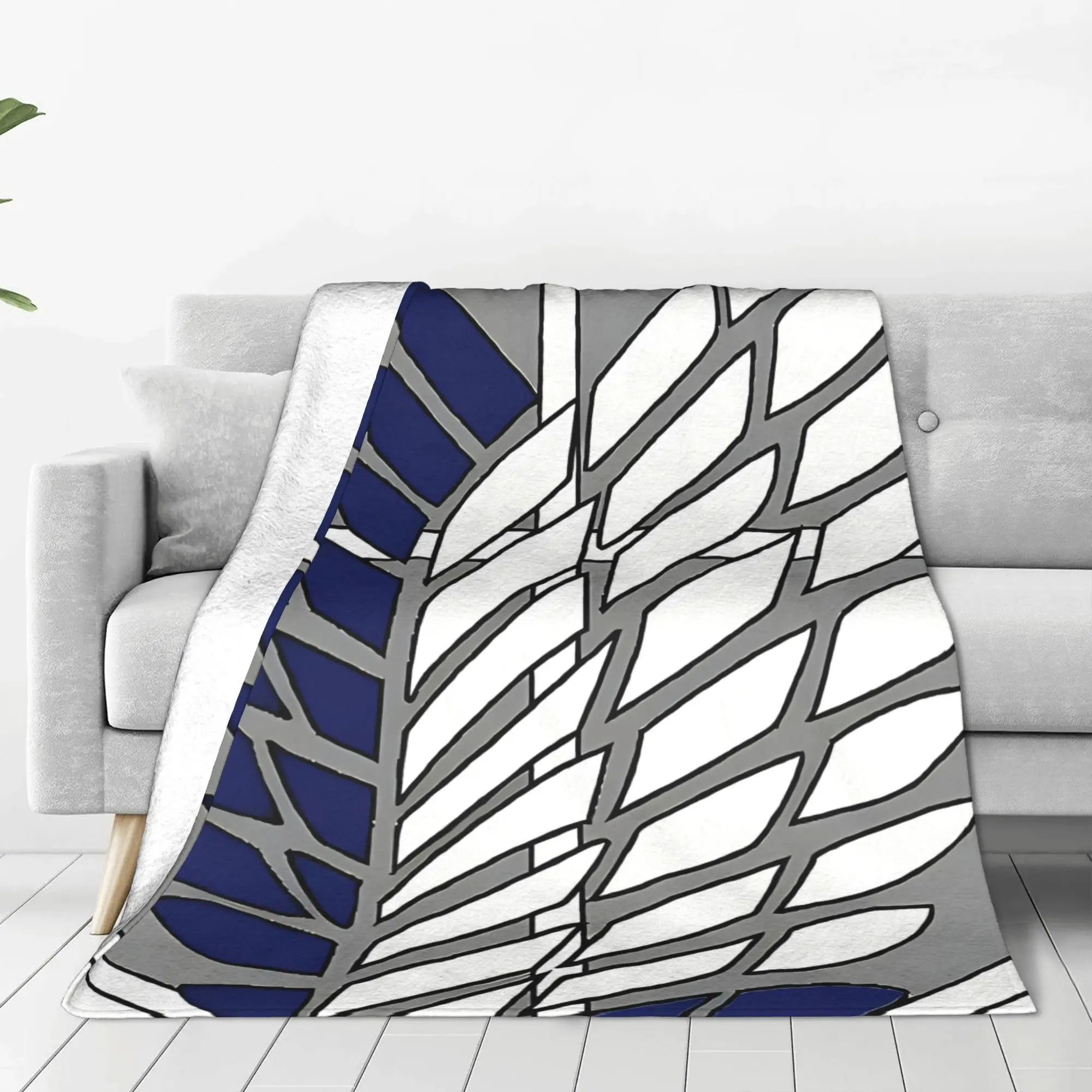 1PC Home Cutecore Exploration Battalion Snk Emblem aAttack on Titan Blanket Super Cosy Plush Home Living Room Sofa Halloween
