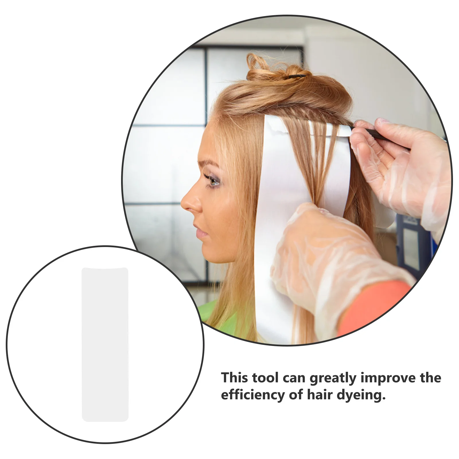 2Pcs Highlighting Board Transparent Hair Dye Paddle Hair Coloring Tool Curved Design for Highlighting and Styling - Image 2