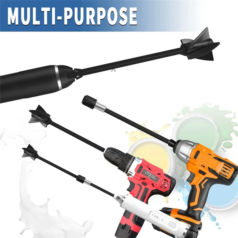 Misturador de resina epóxi e misturador de tinta e acessório de broca para recipientes de 1 galão