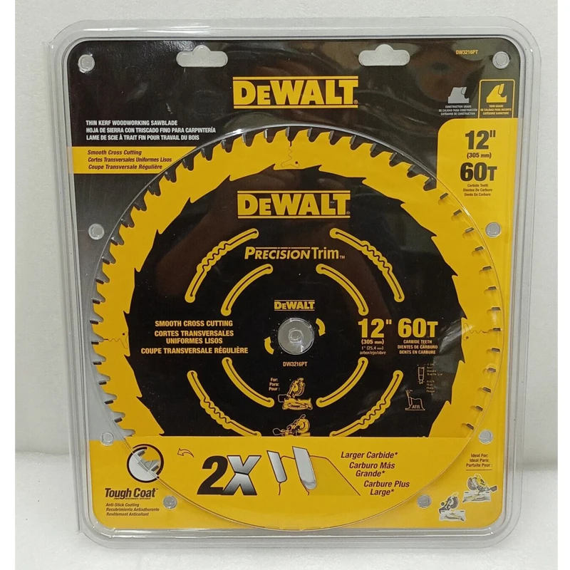 DEWALT DW3216PT 12-Inch Precision Miter Saw Blade Multifunctional Durable cutting Electric Tool Accessories Circular Saw Blade