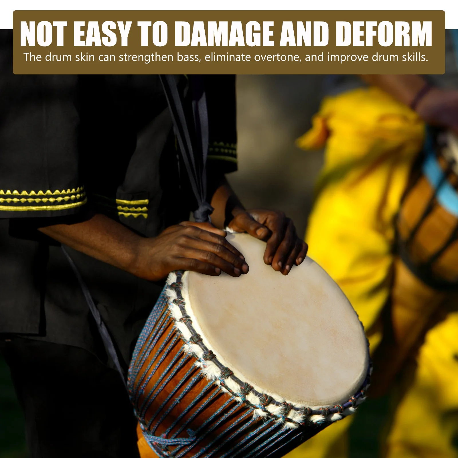 

2Pcs Durable African Drum Premium Drum Covers Replacement Percussion Instrument Percussion Part Replacements