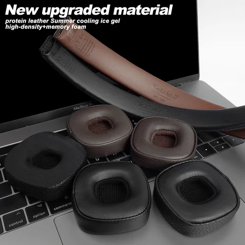 Imagen 2 del producto Reemplazo para Marshall Major 3 / Major 4, almohadillas para diadema Bluetooth con cable y inalámbrico, almohadillas para auriculares, orejeras proteicas