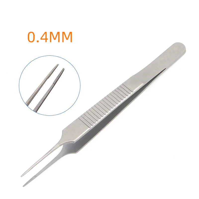 3pcs Stainless Steel Tweezers 10.5 cm Surgical Forceps Dental Insturment with  teeth