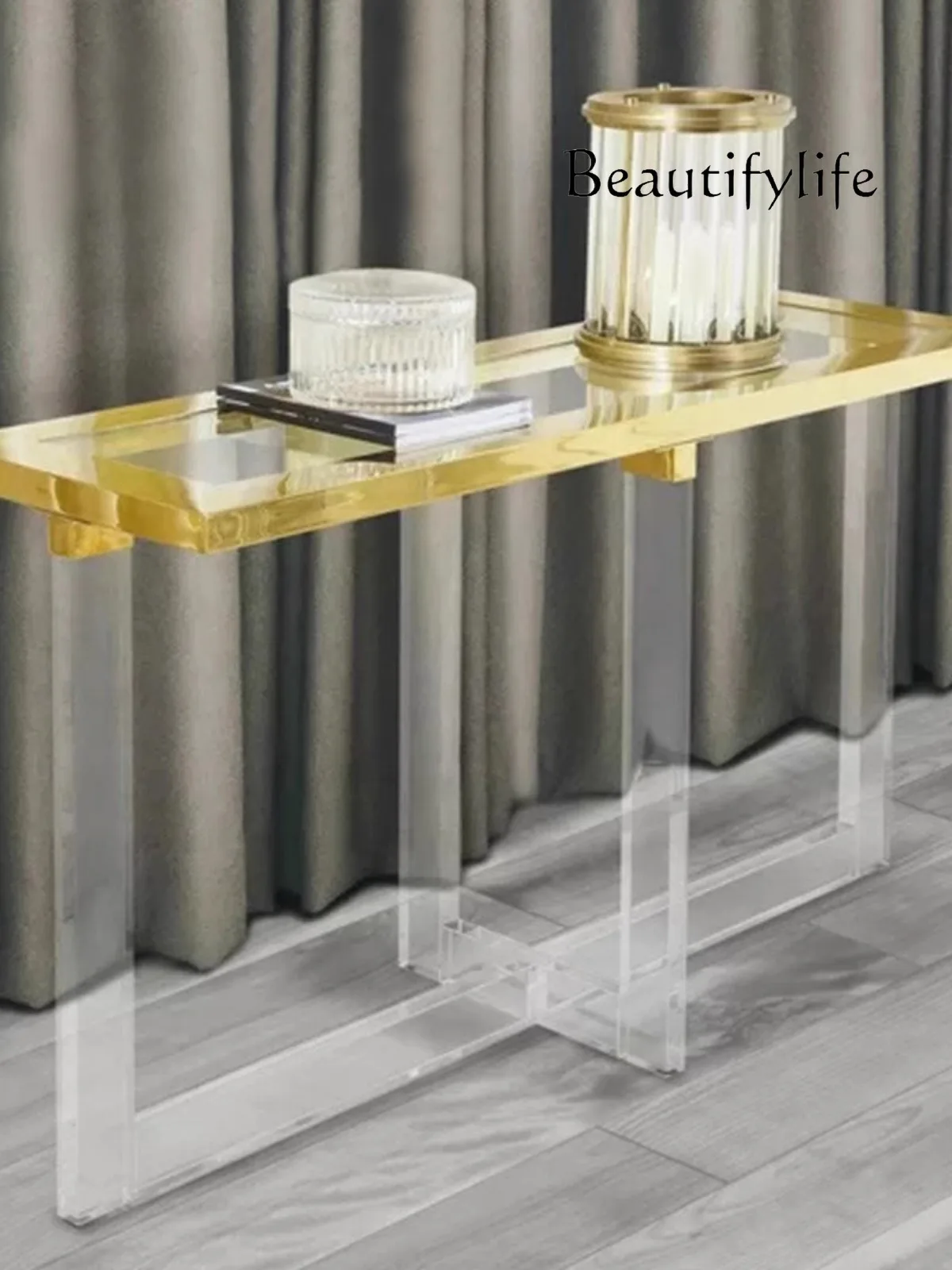 Nordic transparent acrylic entrance table household decoration strip table