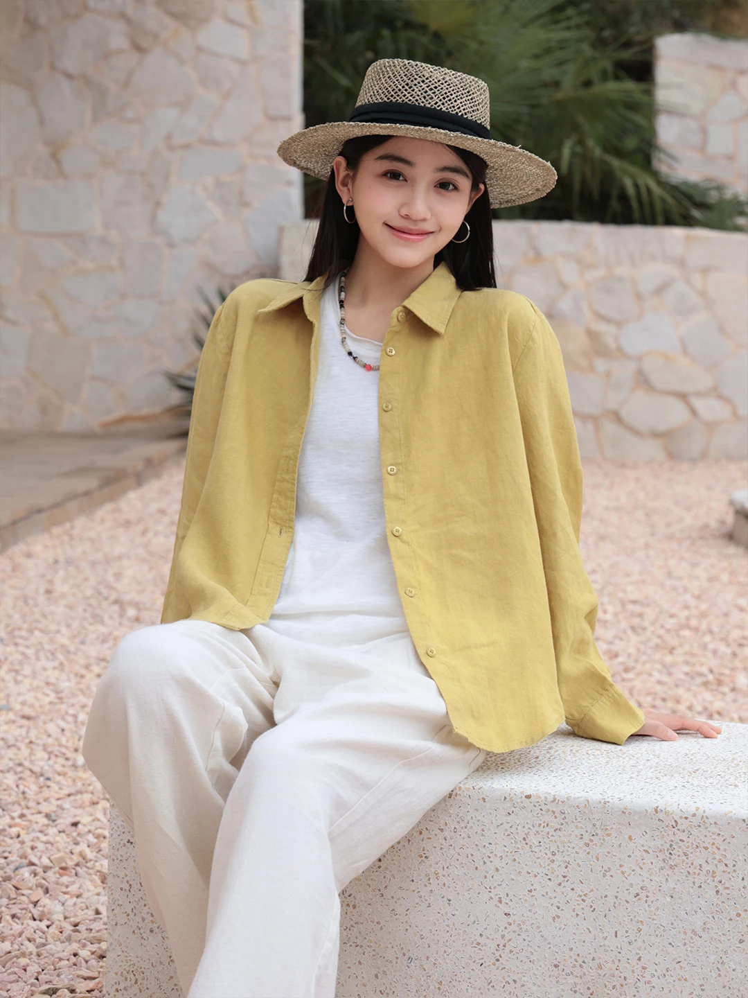 

Casual Han Hanfu Long Sleeve Shirt Women's Spring Fashion Casual Turn-down Collar Top Masha WFSY60128 Slimming Regular Fit