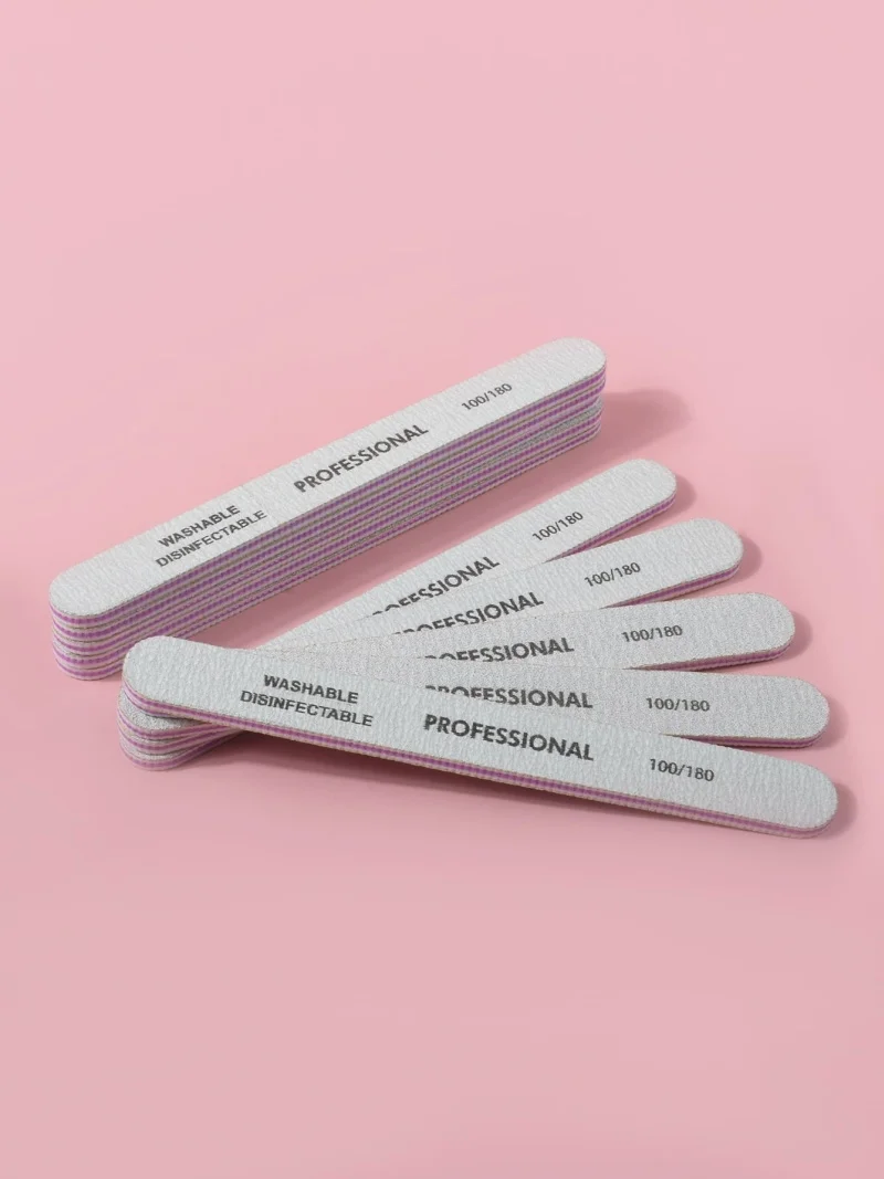 3/5/10/25/50pcslimas de unhas 100 180 eva profissional engrossado lixa de lixa para unhas acessórios e ferramentas