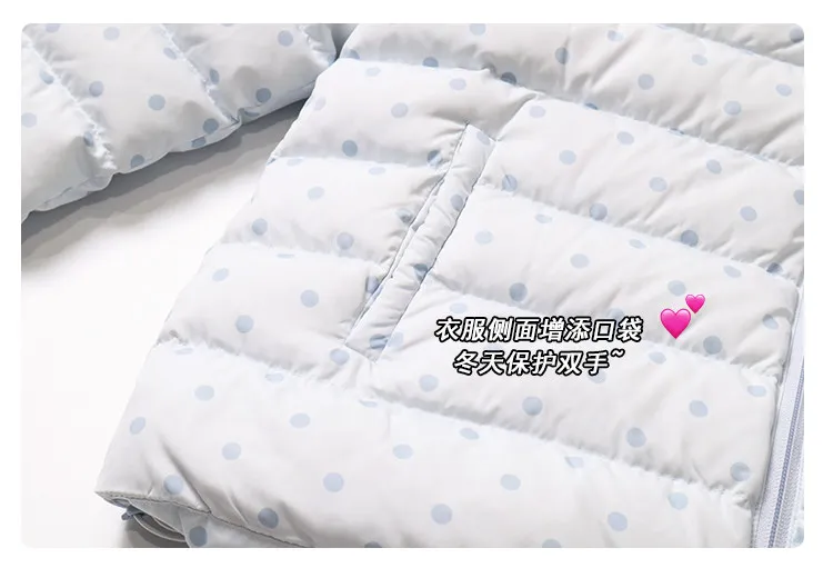 Korean Cropped Polka Dot Hooded Cotton-padded Jacket Women Zip Up Casual Winter Warm Outerwear Woman Sweet Cute Puffer Jackets