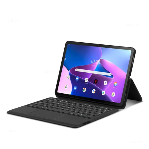 Imagen 2 del producto Funda con teclado para tableta Lenovo Tab M10 Plus, carcasa de TPU de 3. ª generación, 10,6 pulgadas, TB-125FU, 128FU, M10 Plus Gen 3, TB125F