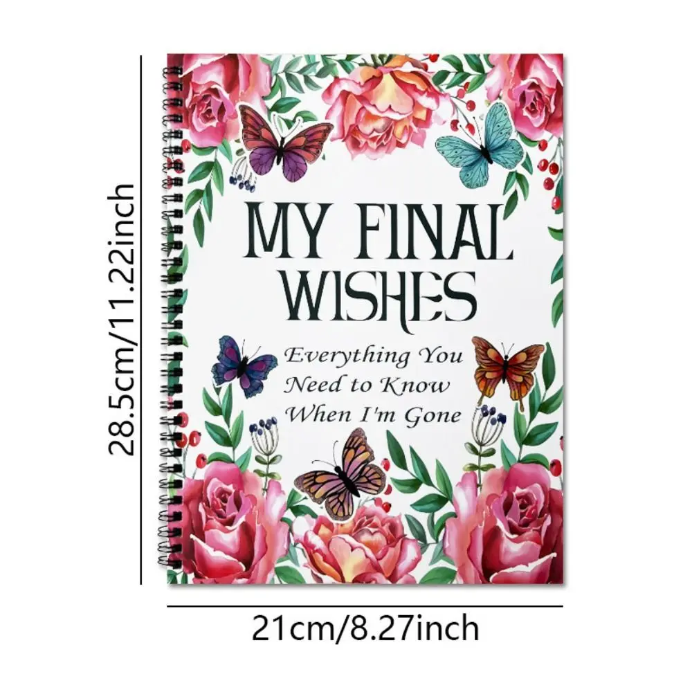 Stress-Reducing End of Life Planner MY FINALWISHES Everything You Need to Know When I'm Gone Legacy Planning Notebook