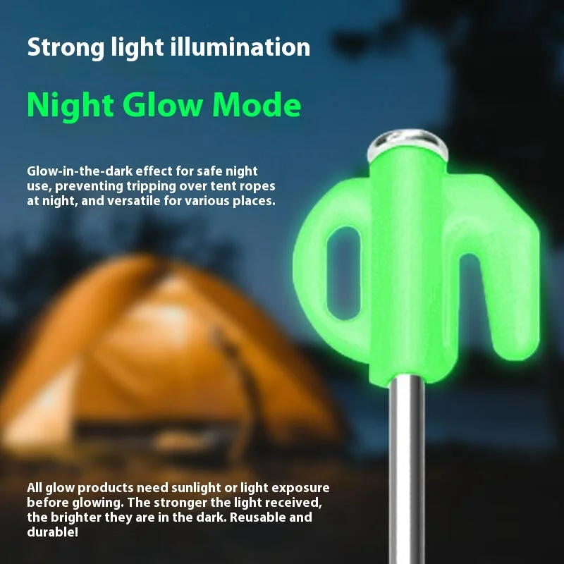 

5/10/15PCS 20cm With Rope Tent Outdoor Pegs Nails Car Stake Camping Hiking Equipment Traveling Fluorescence Tire Accessories