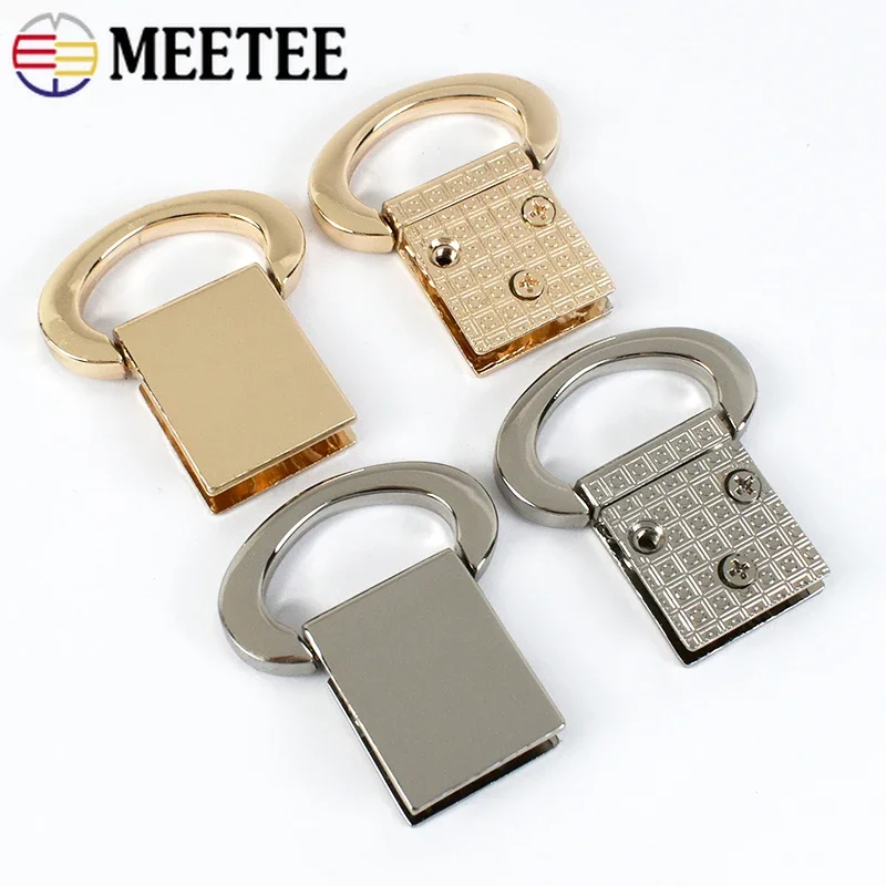 

4/10/20Pcs Meetee 22/30/32mm D Ring Metal Screw Buckle Bag Side Clip Purse Chain Connector Hook Clasp Repair Hardware Accessory