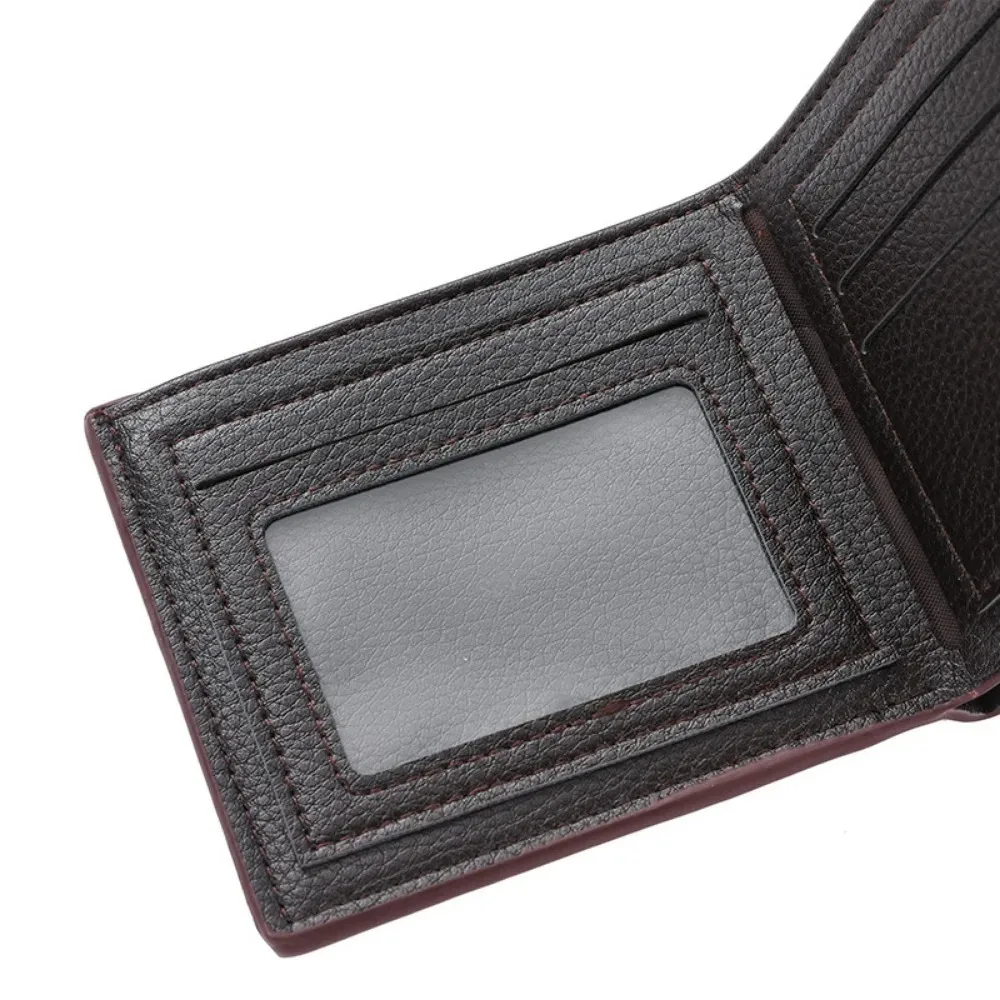 2025 ريترو قصيرة الرجال محافظ حامل بطاقة الائتمان مقاوم للماء الرجال محفظة الكلاسيكية عملة جيب محفظة الذكور السوداء #3