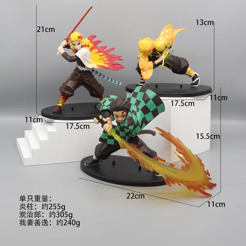 Anime Action Figure Demon Slayer Tanjirou Agatsuma Zenitsu Kyoujurou Anime PVC Model Figure gift collection Toy Kid Toy