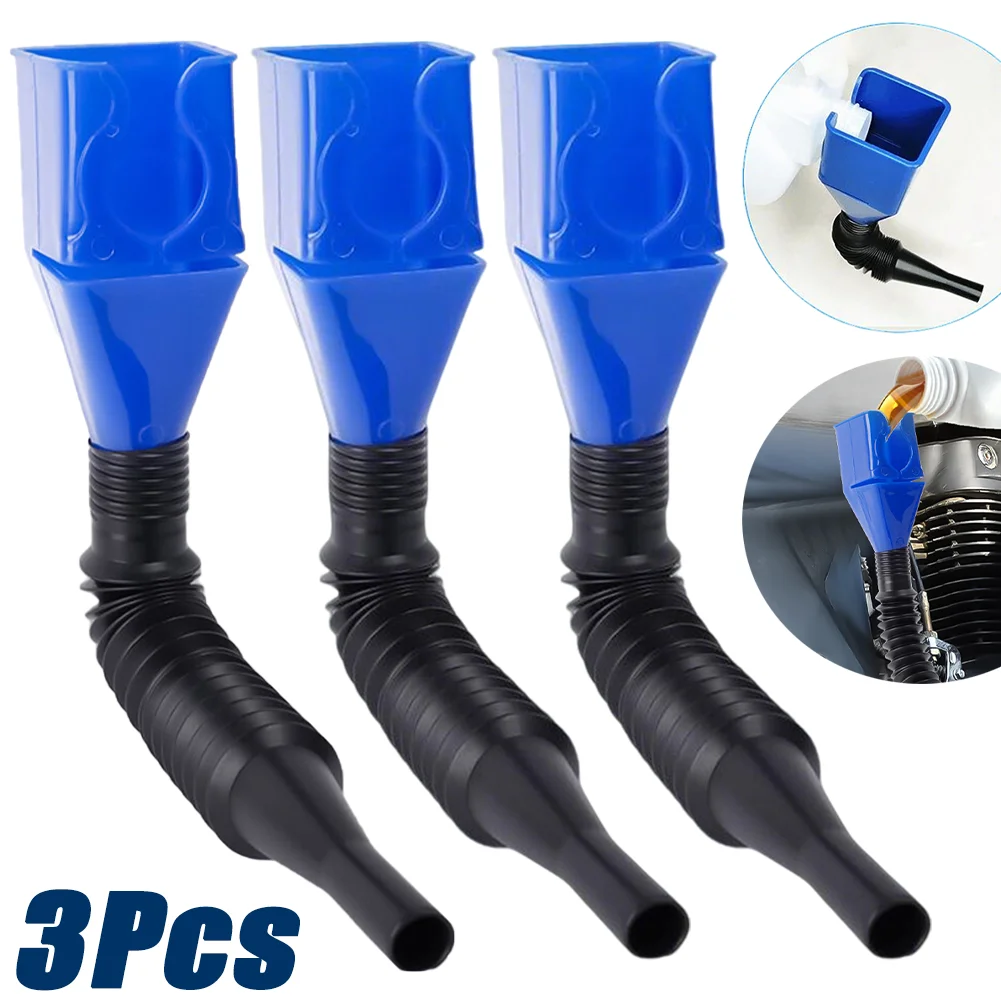 

1/2/3Pcs Telescopic Car Fuel Funnels Car Truck Motorcycle Snap-On Square Oil Funnel Reusable Fuel Oil Water Filling Tool