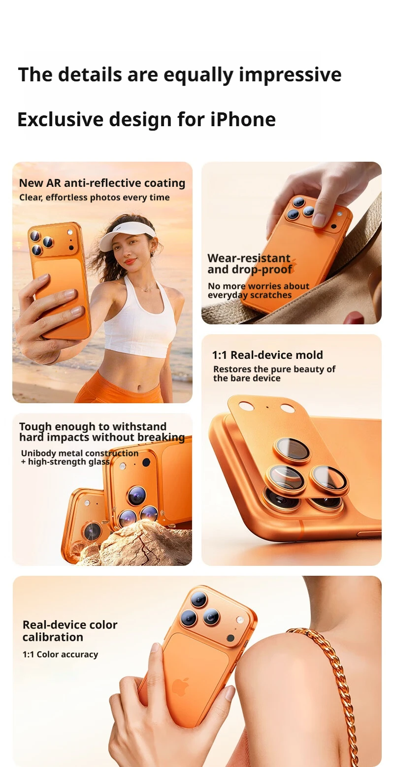 SAMZHE All-in-One Metall-Objektivschutz für Apple iPhone 17 Pro Max, Vollflächiger Kameraschutzfilm für iPhone 17Pro Rückkamera – Detail 2