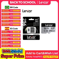 Lexar SILVER PLUS Memory Card 64GB 128GB 256GB Read Speed Up To 205mb/s A2 V30 4K UHD TF 1366x Card Professional Micro SD Card