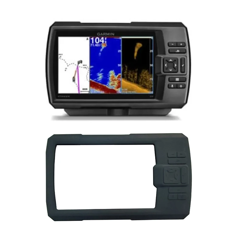 Cubierta de silicona suave para Garmin Striker, marco Protector de pantalla, película protectora para 7/5, vívido, 7cv, 7sv, 7dv, 5cv, 5dv