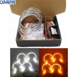 4*131mm SMD Angel Eyes Headlight Marker Kit for BMW 3Series E39 E46 Coupe/Sedan 5W White Yellow Led Halo Rings Angel Eyes 4pcs