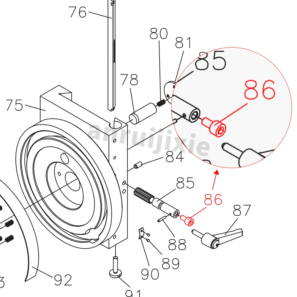 Inlay Shaft SIEG SX3-086&JET JMD-3&BusyBee CX611&Grizzly G0619 Mill Drill Machines Spares